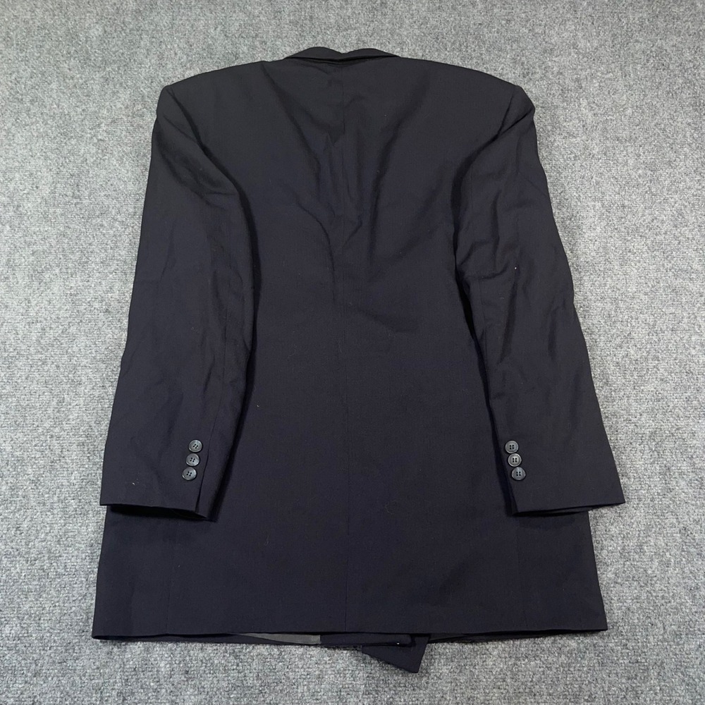 Nino Cerruti Double Breasted Blazer Men 42R Wool Peak Lapel Navy Union USA Made - Picture 4 of 12
